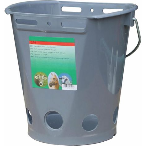 Kerbl Lammeimer transparent (Grau, Fassungsvermögen 8l, mit 5 roten Saugern) (1/2)