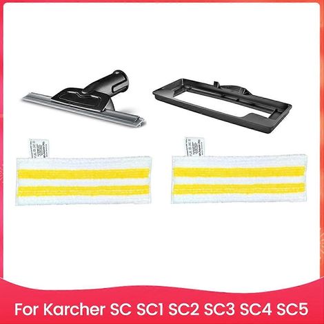 4 pièces de rechange pour nettoyeur vapeur : raclette à vitre, embout de nettoyage de tapis et lingettes pour balai vapeur SC1, SC2, SC3, SC4 et SC5. (1/5)