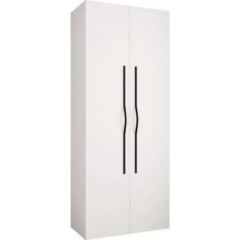 Armario Hartford 562, Blanco, 246x100x52cm, Puertas de armario: Con bisagras, Número de estantes: 0 (1/5)