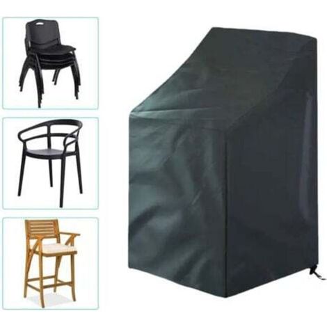 Garden Chair Cover, Dustproof Oxford Cloth Cover, Stackable Chair Cover 65x65x120/70 cm, for stackable chairs, balcony chairs