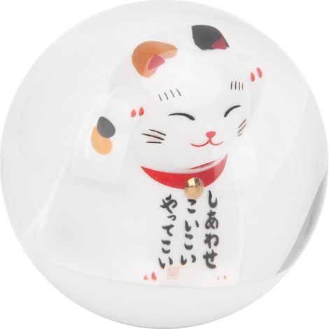 Pommeau de levier de vitesse universel en acrylique avec chat porte-bonheur, accessoire intérieur de voiture avec 3 adaptateurs (1/5)