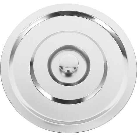 Edelstahl-Topfdeckel, kleiner Topfdeckel, Gewürztopfdeckel, kleiner Topfdeckel (28 cm) – 28,00 x 28,00 x 0,50 cm – Silber (1/4)
