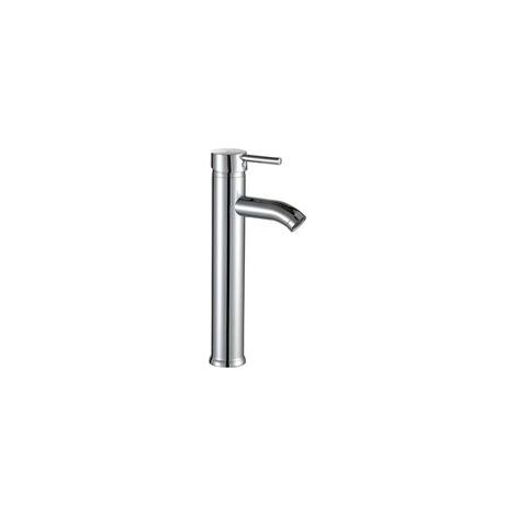 Robinet Lavabo Haut Inox Mitigeur Eau Chaude Froide à Levier Unique avec 2 Tuyaux Flexibles Robinet Lave-Mains Élégant Salle de Bain (1/4)