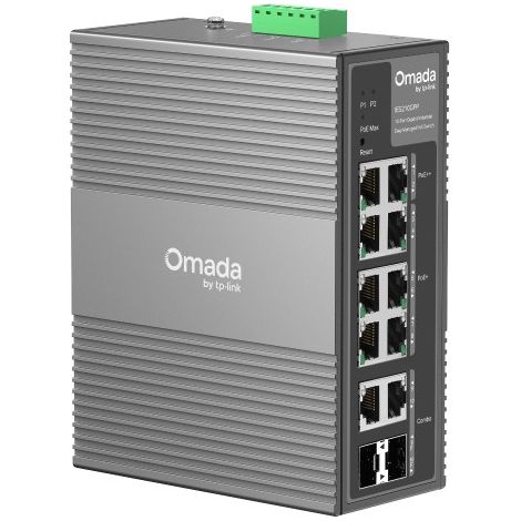 TP-Link Omada IES210GPP switch di rete Gestito Gigabit Ethernet Supporto Power over Ethernet PoE DIN rail Grigio (1/4)