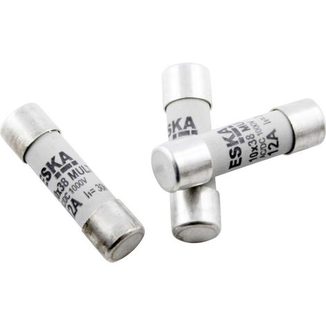 ESKA 1038317 1038317 Feinsicherung (Ø x L) 10.3 mm x 38 mm 1 A 500 V Träge -T- Inhalt 1 St.