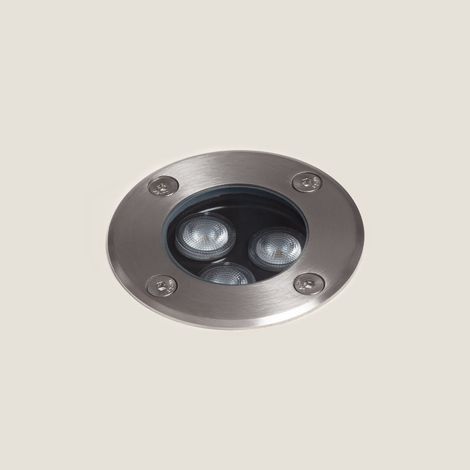 Spot Extérieur LED 3W Solid Encastrable au Sol Inox Hallo 2700K Blanc chaud (1/4)