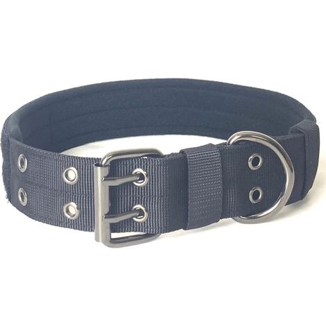 Hundehalsband – Reflektierendes Nylon – Griff zur Kontrolle – Metallschnalle – Für mittelgroße Hunde – 1 Stück (1/5)