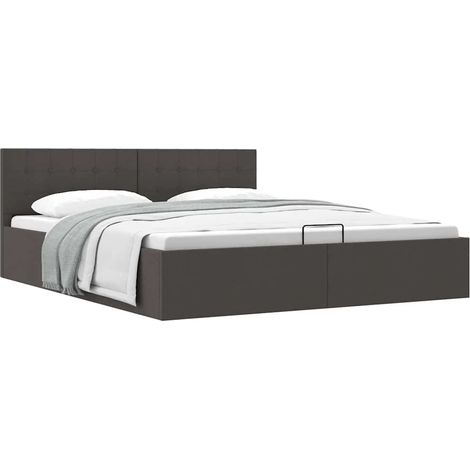 Maison Exclusive - Giroletto con Contenitore Grigio Scuro in Tessuto 160x200 cm