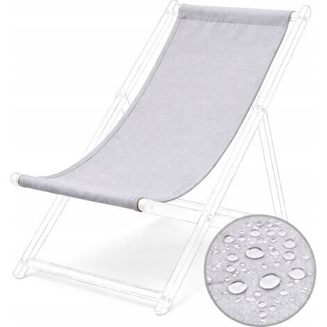 Sedile di ricambio per lettino da giardino/spiaggia OXFORD, impermeabile, grigio.