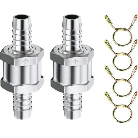 2x Clapet anti-retour 6mm Aluminium–Clapet anti-retour unidirectionnel de Non-retour de Carburant (1/5)