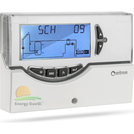 Centralina elettronica Elios 25 standard per impianti solari termici completa di nr. 3 sonde