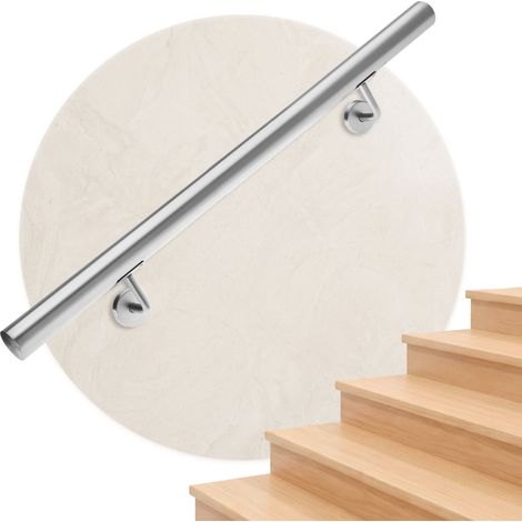 MONZANA Handlauf Edelstahl V2A Geländer Treppe Wandhandlauf Brüstung Griff 80-600cm  80cm