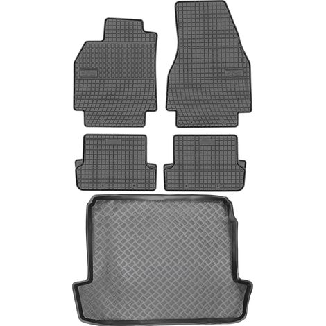 Set di tappetini in gomma per auto e tappetino per bagagliaio per Renault Megane II Sedan dal 2002 al 2008