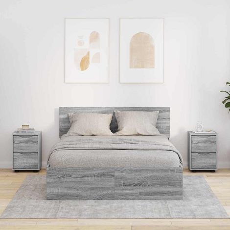 Nachttische 2 pcs Graues Sonoma 30,5 x 30 x 43 cm Holzwerkstoff