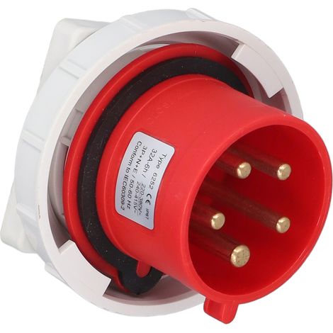 Prise industrielle étanche IP67, connecteur aéronautique 3P+N+T 32A AC 220-380V 240-415V (1/5)
