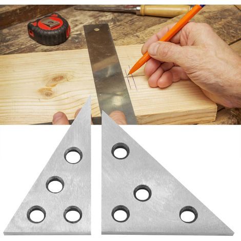 Jeu de 2 blocs d'angle 30-60-90 et 45-45-90 degrés, outil de mesure de précision pour machiniste (1/5)