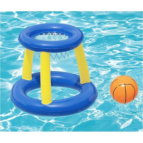 Inflatable basketball set, floating pool game, orange (1/4)