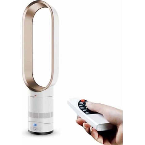 Ventilatore a torre estremamente silenzioso, alto 40 cm, di colore oro, senza pale, sicuro per i bambini, adatto per la casa e l'ufficio. (1/5)