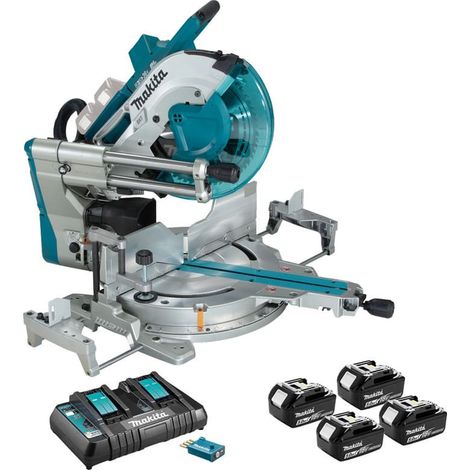 Scie à onglets radiale 36V LXT Ø305 mm (4x5,0 Ah) avec module AWS - MAKITA DLS211PT4U