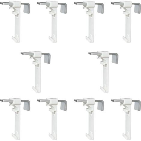 12 supports de fixation pour stores enrouleurs doubles, sans perçage, accessoires de rechange pour stores enrouleurs doubles, à clipser et à coller sur une fenêtre en PVC fixe. (1/5)