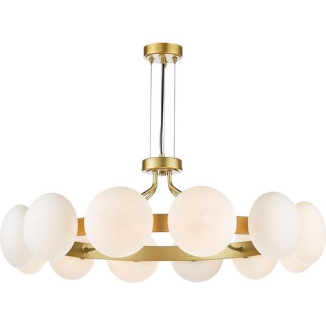 Dar Tauri Suspension Tauri, or mat et verre opale (1/5)
