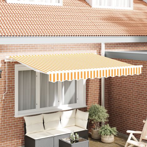 vidaXL Auvent rétractable Jaune 300 x 200 cm tissu (1/5)