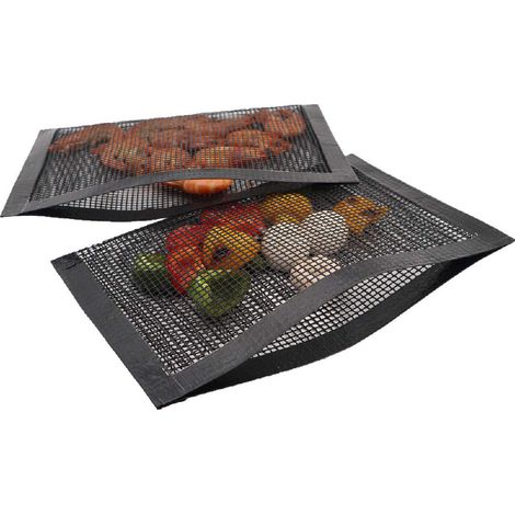 Sac À Grillage En Maille - Résistant À La Chaleur Jusqu'à 300 °C - Pour Grill À Charbon, Gaz, Électrique Et Fumoir - 1 Pièce (1/5)