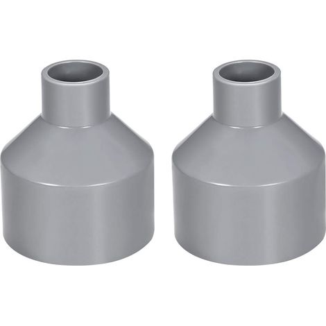 Réducteur de Tuyau PVC DWV Hub 40 Gris 20mm x 50mm Douille 2Pcs (1/3)