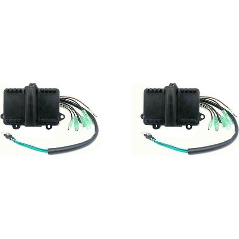 2 boîtiers d'allumage CDI pour moteurs hors-bord Mercury Mariner 6, 8, 9,9, 10, 15, 20, 25 et 35 CV (références : 339-7452A15 et 339-7452A19)