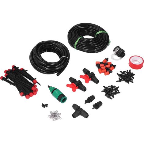 Mikro-Tropfbewässerungsset Garten-Sprühbewässerungssystem mit 8/12 4/7 Verteilerschlauch für Rasenflächen (1/5)