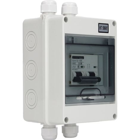 Disjoncteur miniature 80 A 2 pôles, étanche IP65, interrupteur sectionneur 1000 V CC pour système photovoltaïque solaire (1/5)