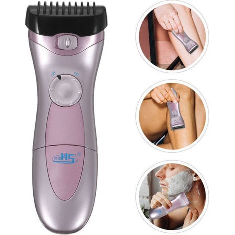 Rasoir électrique corps - 1 pièce, sec/humide - Convient pour femmes (1/5)