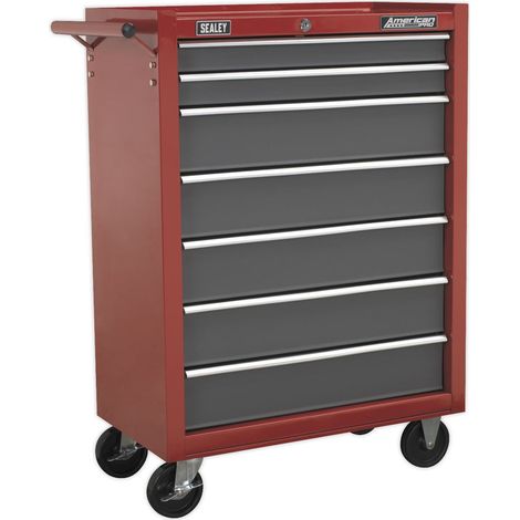 Sealey Rollcab 7 Drawer with Ball-Bearing Slides - Red/Grey AP22507BB (1/5)