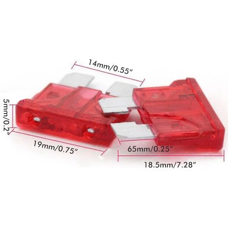 20 fusibles automobiles standard 10A, fusibles à lames en alliage de zinc, adaptés aux voitures, camions et motos. (1/5)