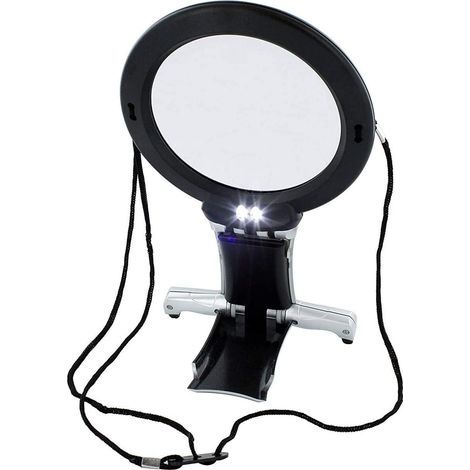 Neck and Desk Magnifying Glass 6X Magnifier, Arm and Hands-Free Illuminated LED Magnifier for Needlework, Jewelry Hobbies, Cross Stitch Repair, Art, and Crafts (1/5)