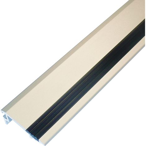 Seuil 4m aluminium anodisé argent avec bande anti dérapant - DUVAL - PER-NA