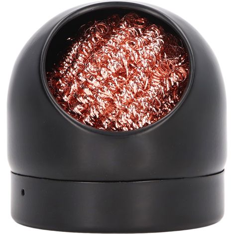 Nettoyeur embout fer a souder decrassement sans eau inox fil nettoyage avec support noir rose or lot de 2 (1/5)