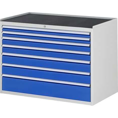 Rau Schubladenschrank m. Anti-Rutsch-Matte 7 Schubl.-XXL 2x60 2x90 2x120 1x180mm