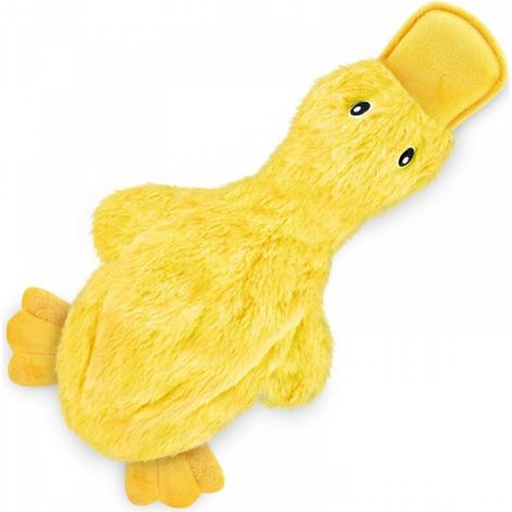 Jouet à mâcher pour chien jaune 37 x 25 cm, 1 pièce, fournitures pour animaux de compagnie, jouet interactif à mâcher pour chien, canard en peluche (1/5)