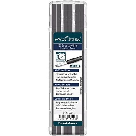 Mine di marcatura Pica BIG DRY nero 12 pezzi 2 mm