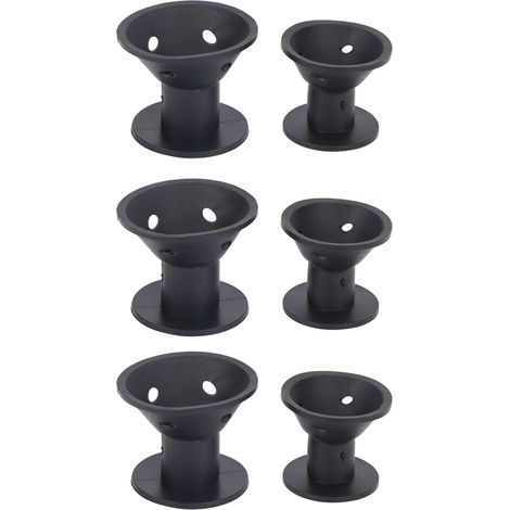 20 pièces Rouleaux Cheveux en Silicone, Bigoudis Champignon pour Cheveux Bouclés, Noir (1/5)