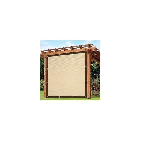 Beige,2x3m,Voile d'ombrage rectangulaire avec œillets - Respirant - Protection solaire - Filet d'ombrage extérieur pour serre - Terrasse - Jardin - Plantes - Clôture - Chenil - Camping (1/5)