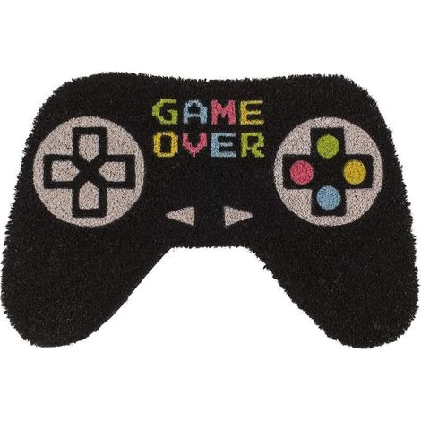 Zerbino Tappeto A Forma Di Joystick Game Over 60x40cm