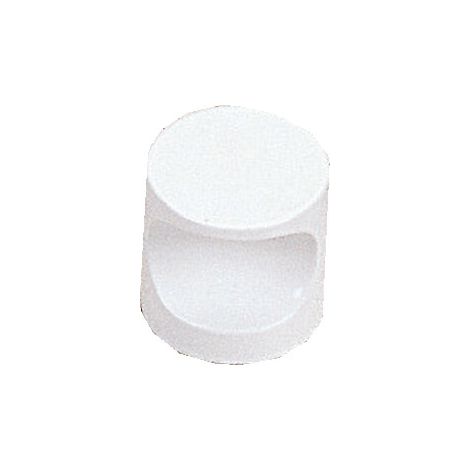 Bouton à encoche n°4 aluminium finition blanc Ø 25 mm - METAUX OUVRES & DECORES (1/3)