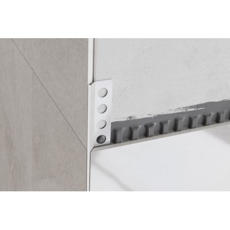 Profilo Rs angolare rettificato  a 45 gradi in acciaio inossidabile 1.4cm x 270cm - Argento satinato