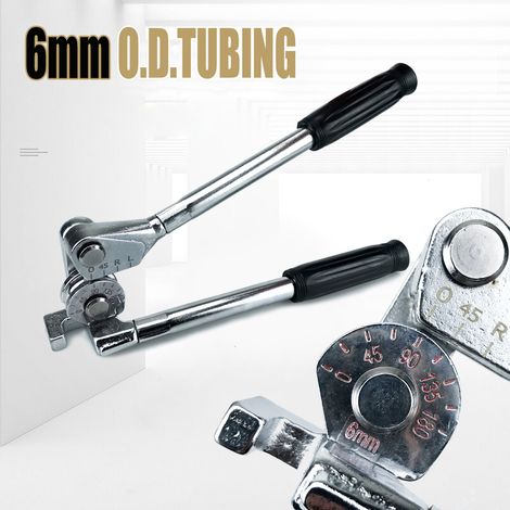 Cintreuse Manuelle Robuste 6mm et 1/4" – Pour Tubes en Cuivre, Acier et Acier Inoxydable (6mm, Système Métrique) (1/4)