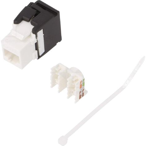 RJ45 femelle Cat.5e.6 PoE.PoE+.PoE++ - Blanc