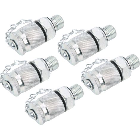 5 adaptateurs de test hydraulique, raccords de test de filetage, connecteurs de mesure de pression PT/PPTUNF1/2 po (1/5)