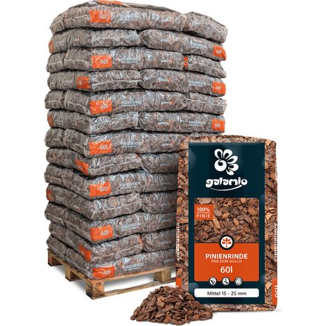 Galamio Rindenmulch Pinie Mittel 60l x 39 Sack 2340l (1/5)