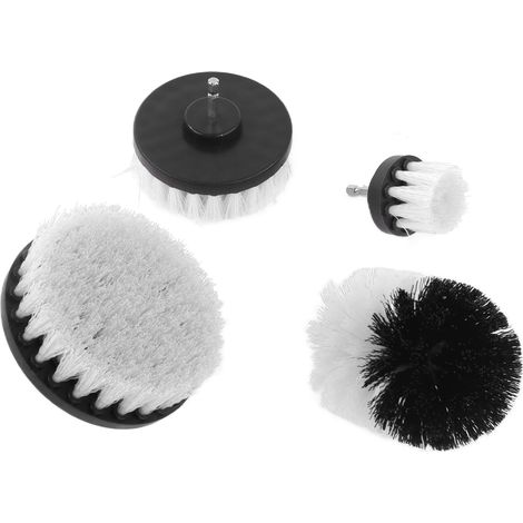 4pcs Drill Brushes Attachments Set Power Scrubber Cleaning Tool for Car Truck Motorcycle White (1/5)